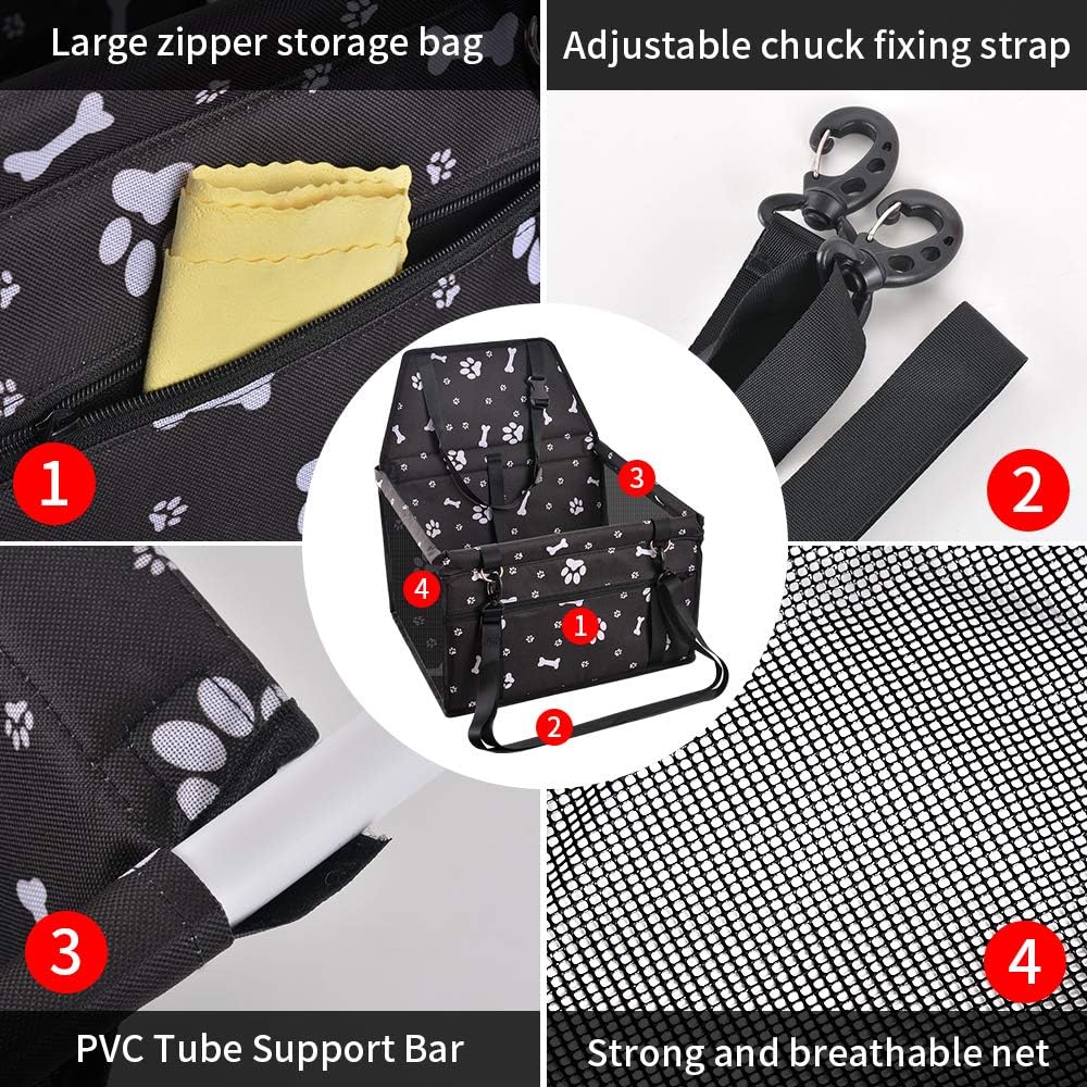 Dog Car Seat Puppy Portable Pet Booster Car Seat with