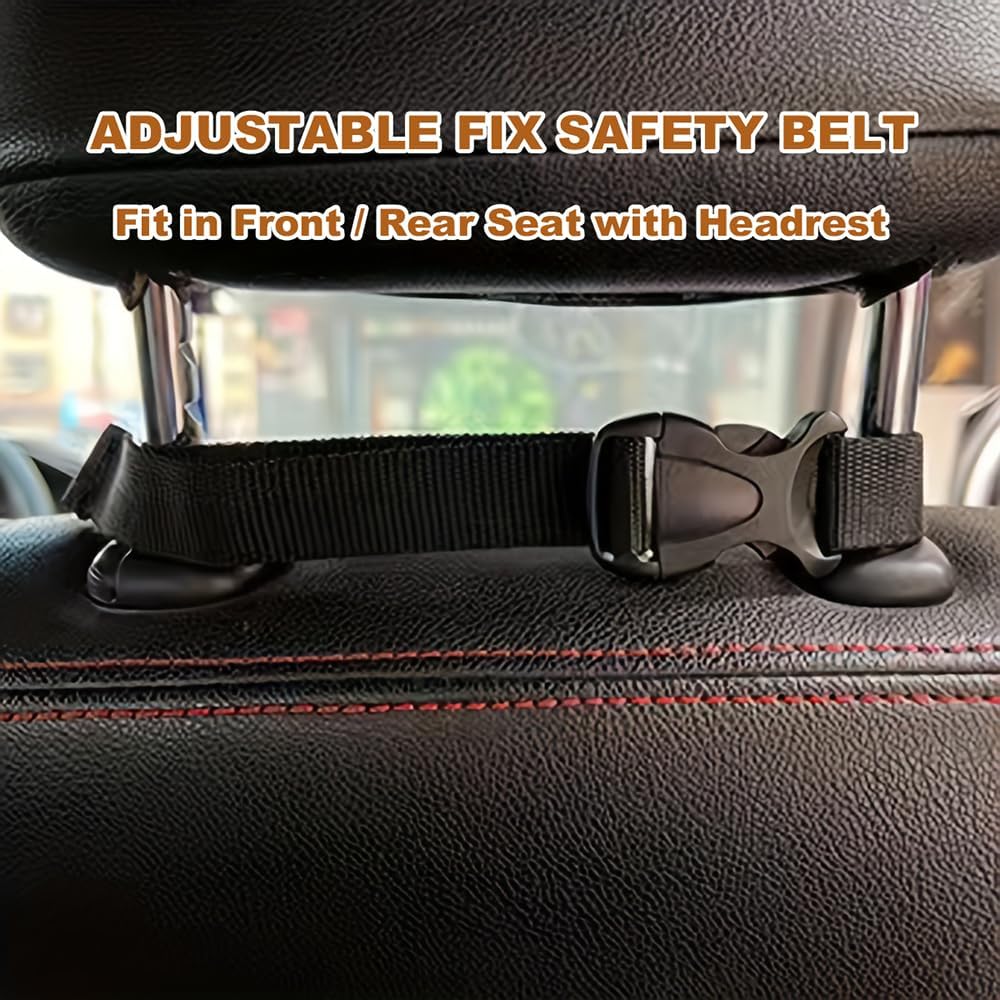 Dog Car Seat, Reinforced Mesh Pet Carrier with Safety Belt