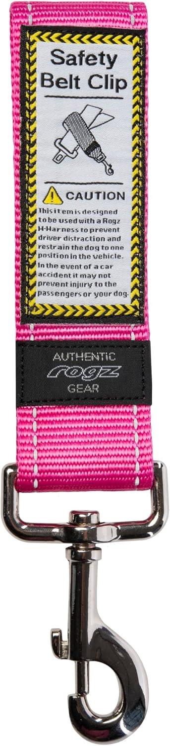 Utility Safety Dog Seat Belt Clip - Pink