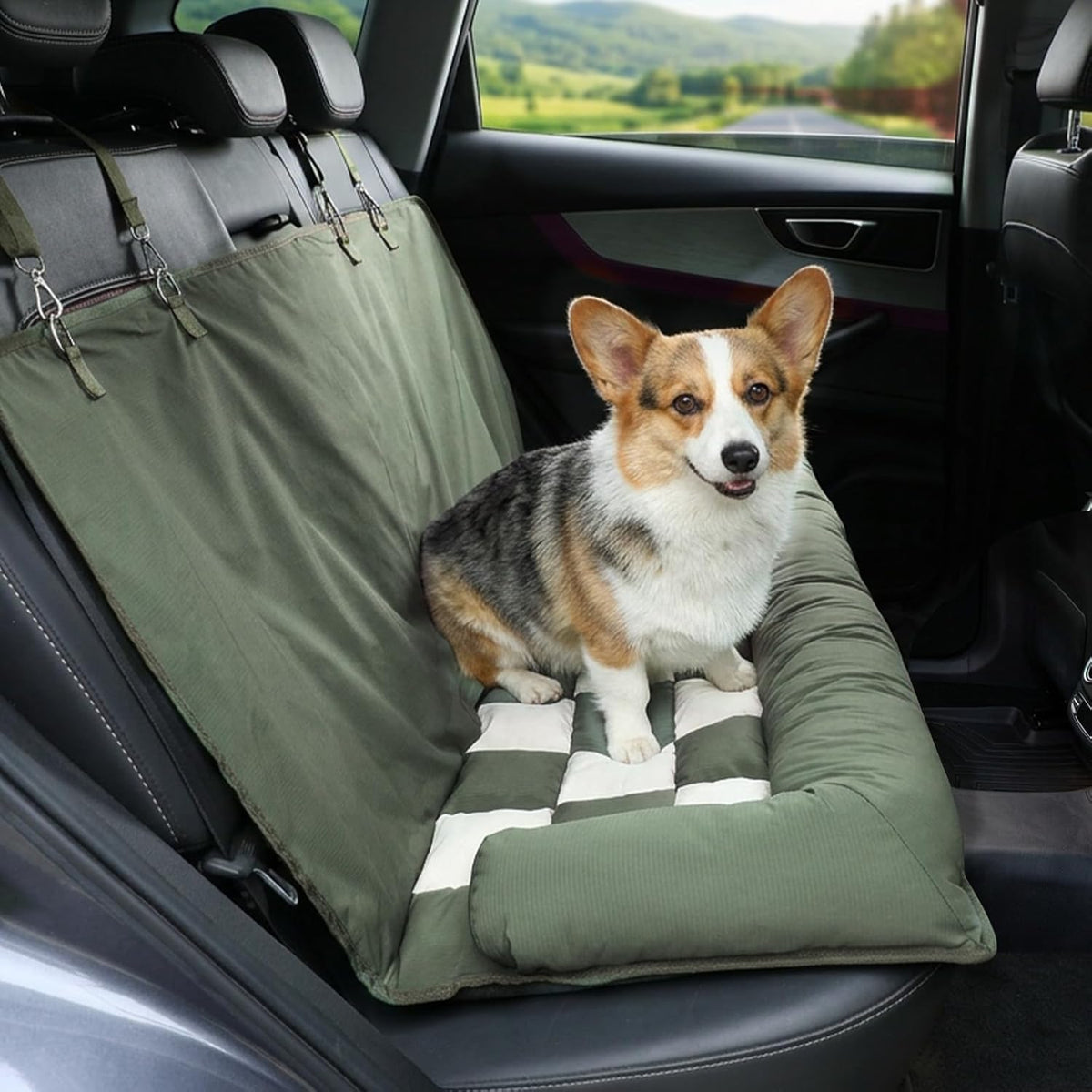 Backseat Dog Ded for Car Hammock Soft Thick Dog Car Seat