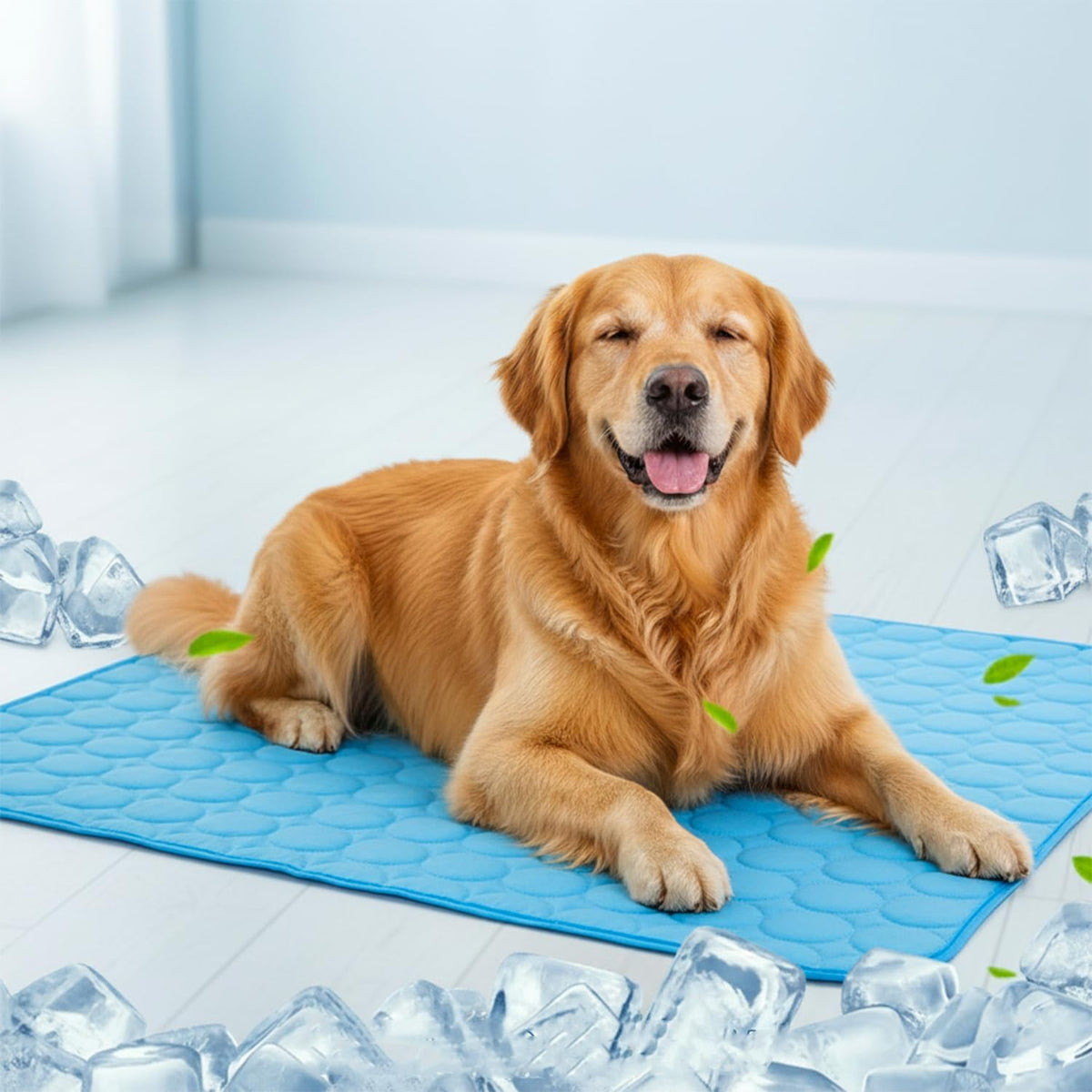Dog Cooling Mat with 5 Poop Bags Included – Self Cooling