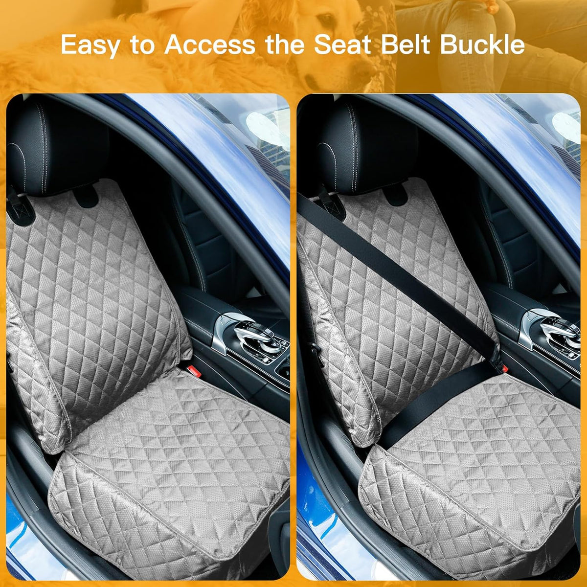 Waterproof Front Seat Car Cover 2 Pack, Full Protection Dog