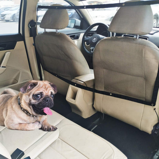 Dog Car Barrier Vehicle Pet Barrier Backseat Mesh Dog Car