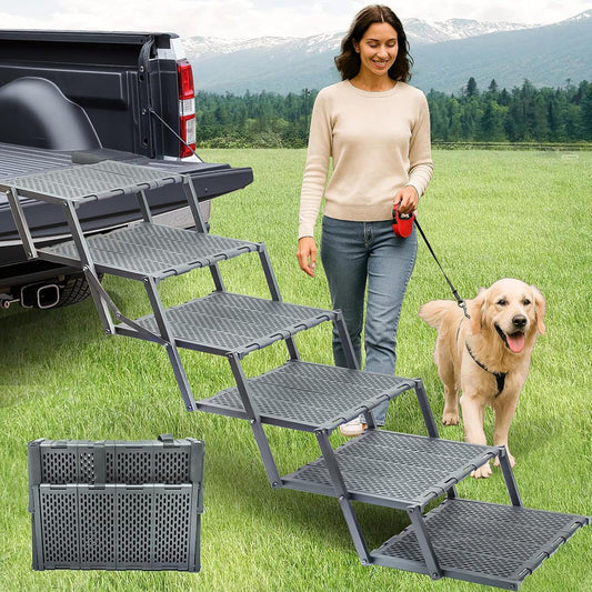 Dog Ramp for Car, SUV & Truck, Portable Pet Stairs with