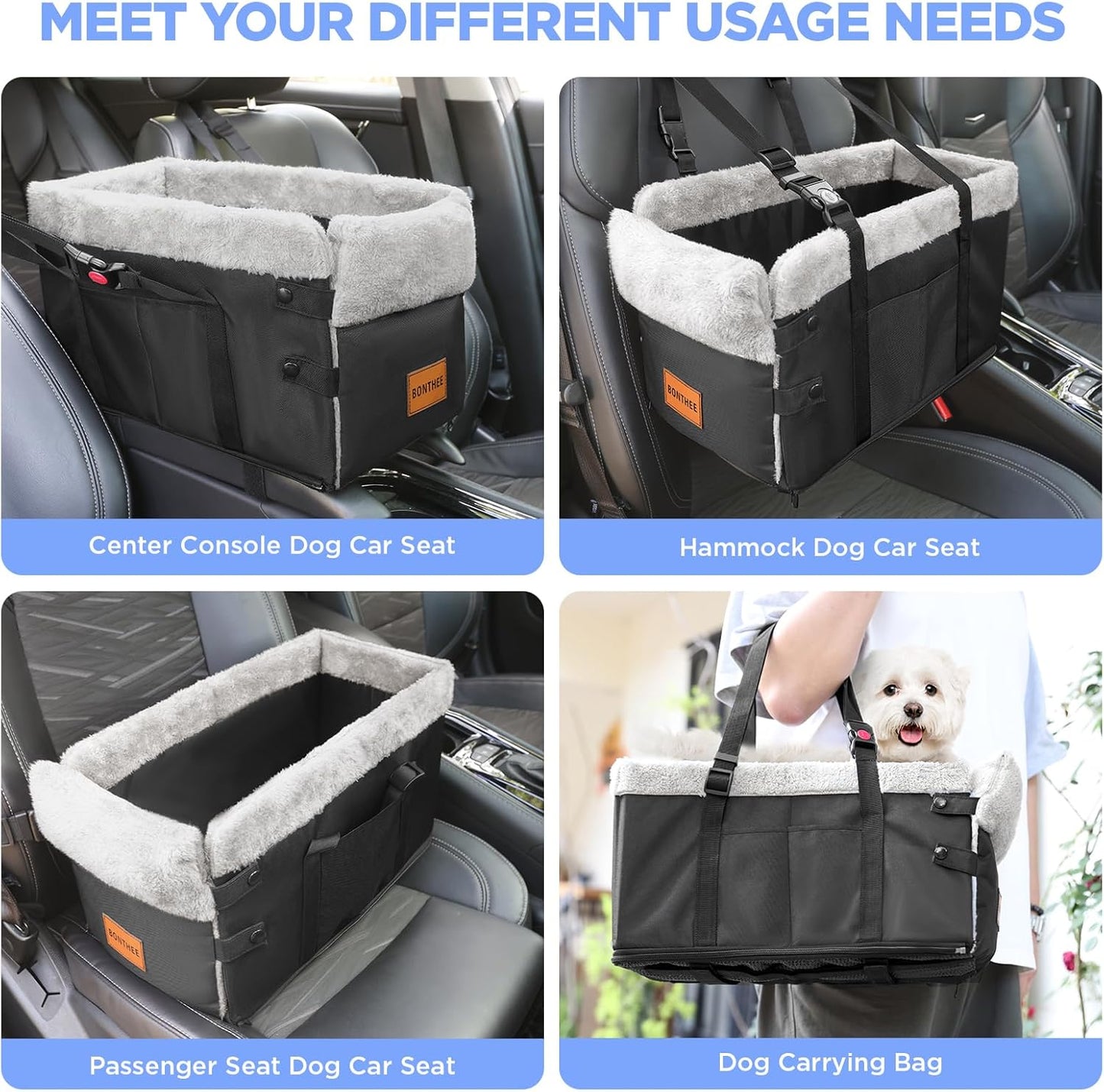 Center Console Dog Car Seat for Small Dogs,Washable