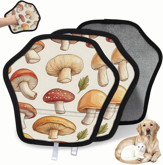 Mushrooms Fall 2Pcs Electrostatic Reusable Pet Hair Removal