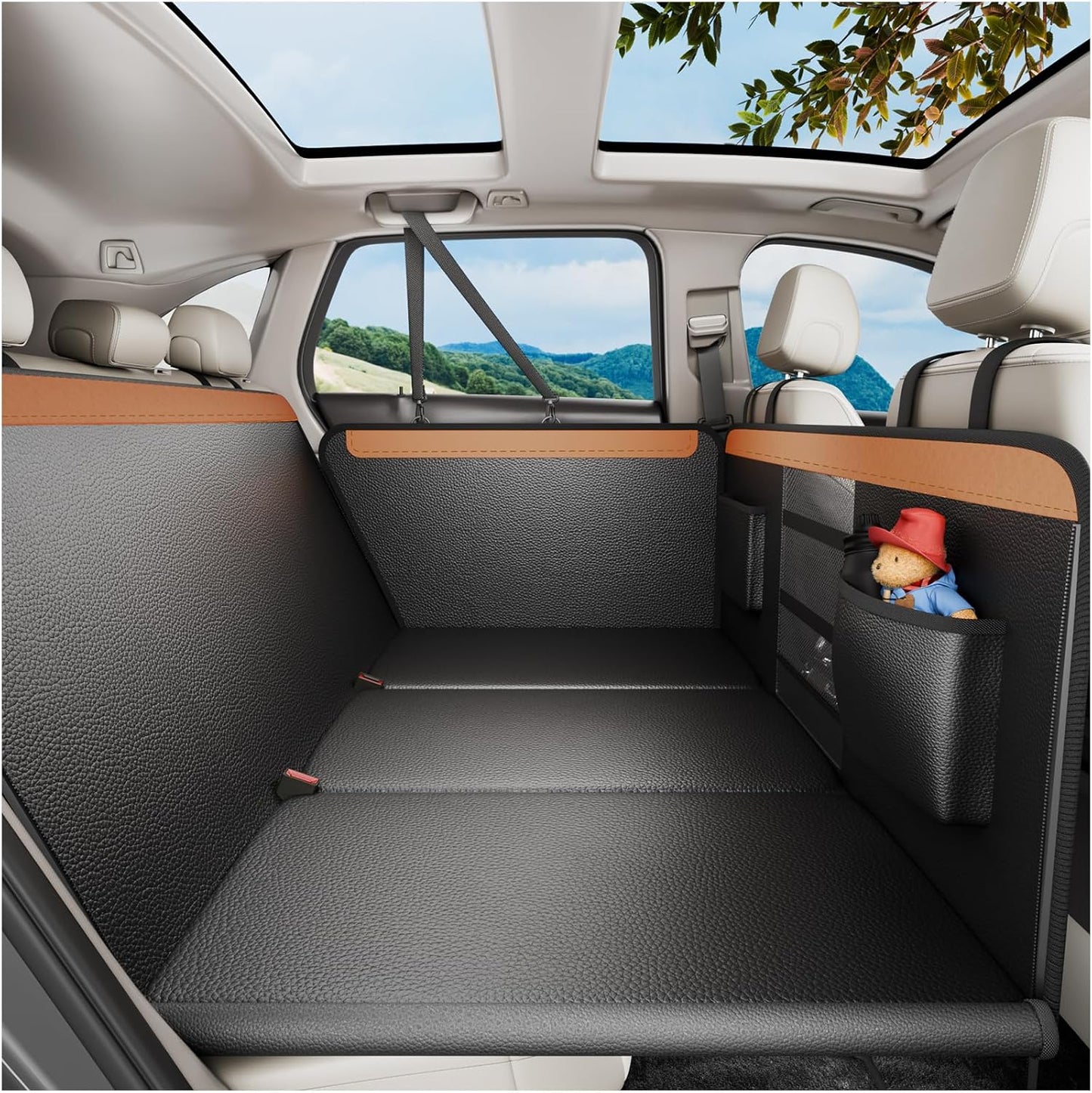 Back Seat Extender for Dogs,Upgraded PU Leather Dog Car