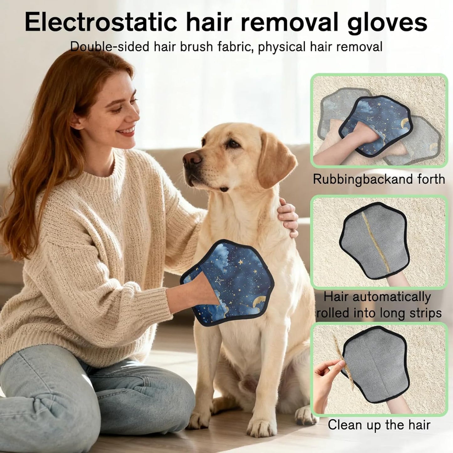 Stars Magic Space Galaxy 2Pcs Electrostatic Reusable Pet
