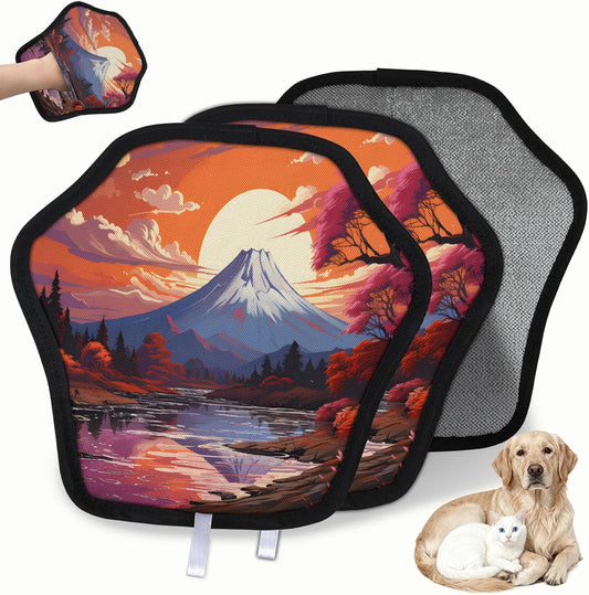 Pet Hair Removal Glove for Dogs Cats Reusable Washable Set