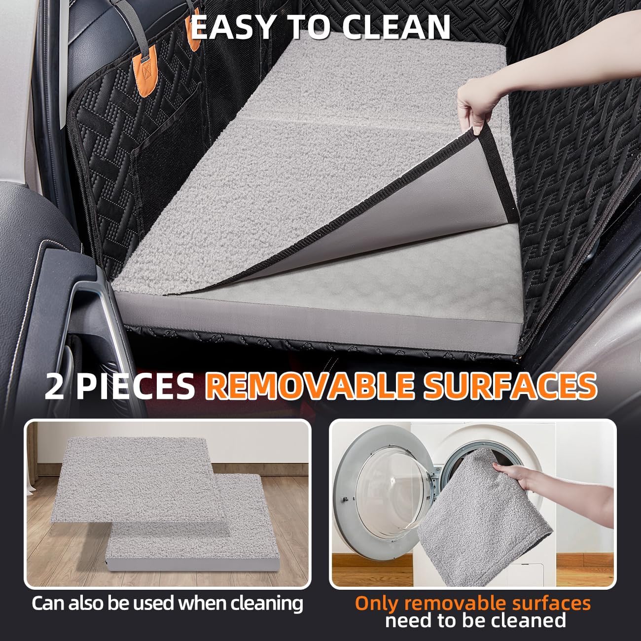 Dog Bed for Car Back Seat Extender,Waterproof Large Dog Mat