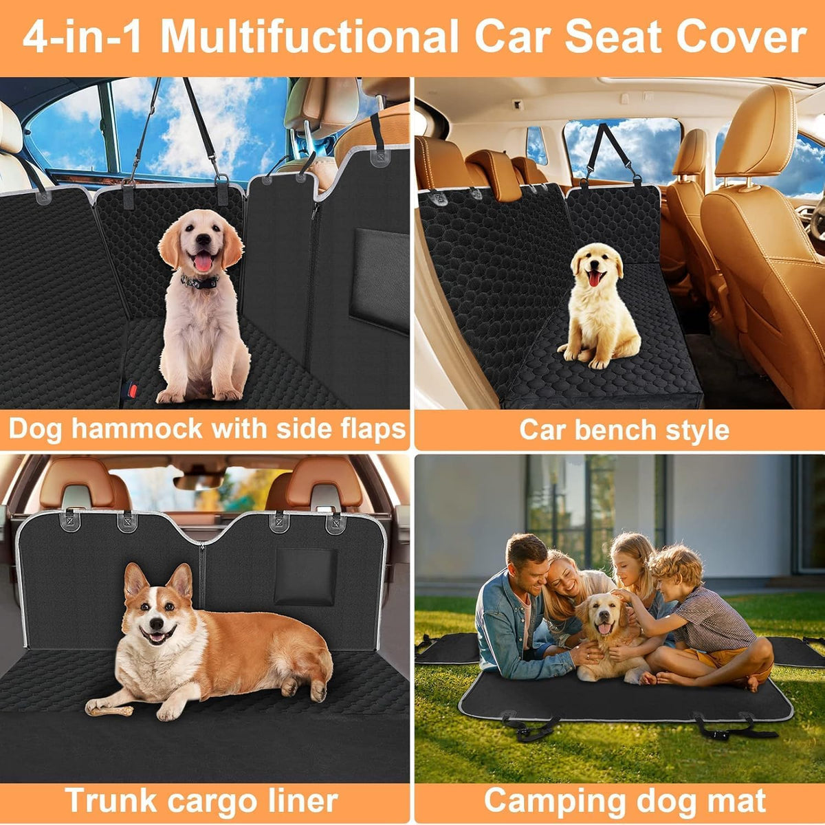 Dog Car Seat Cover for Mazda 3 2013-2019, Back Seat