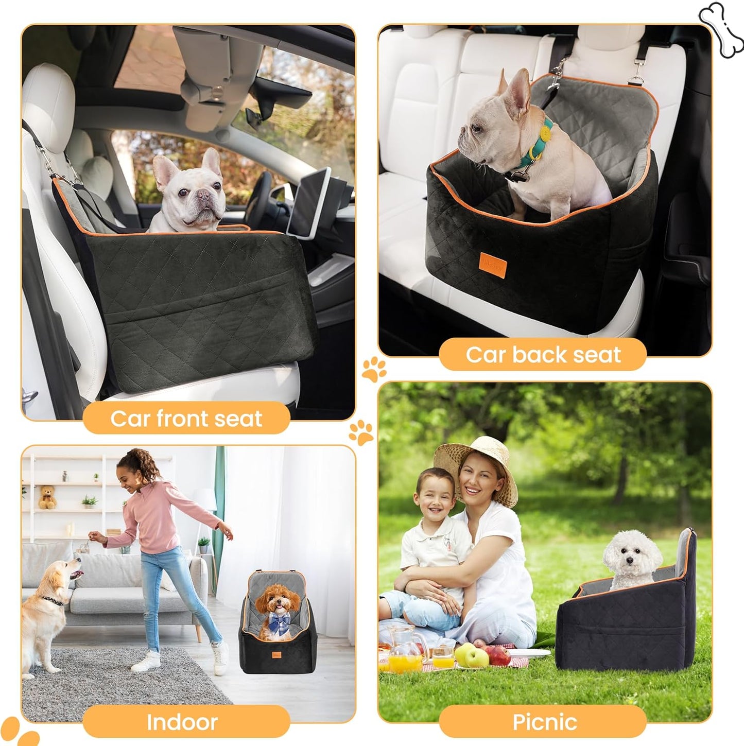 Dog Car Seat for Small Dog, Booster Seat for Dogs Under