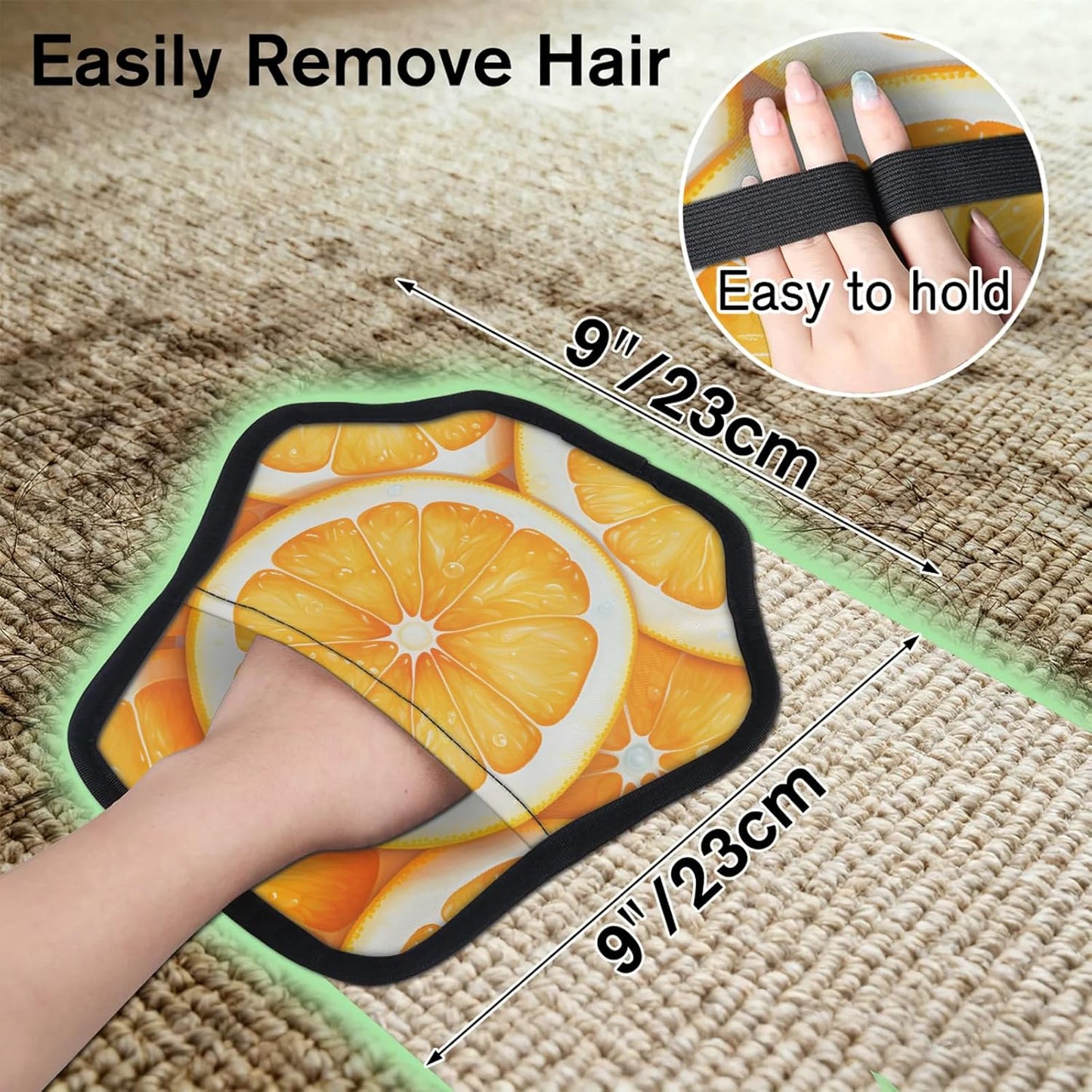 Citrus Fruits Orange 2Pcs Electrostatic Reusable Pet Hair