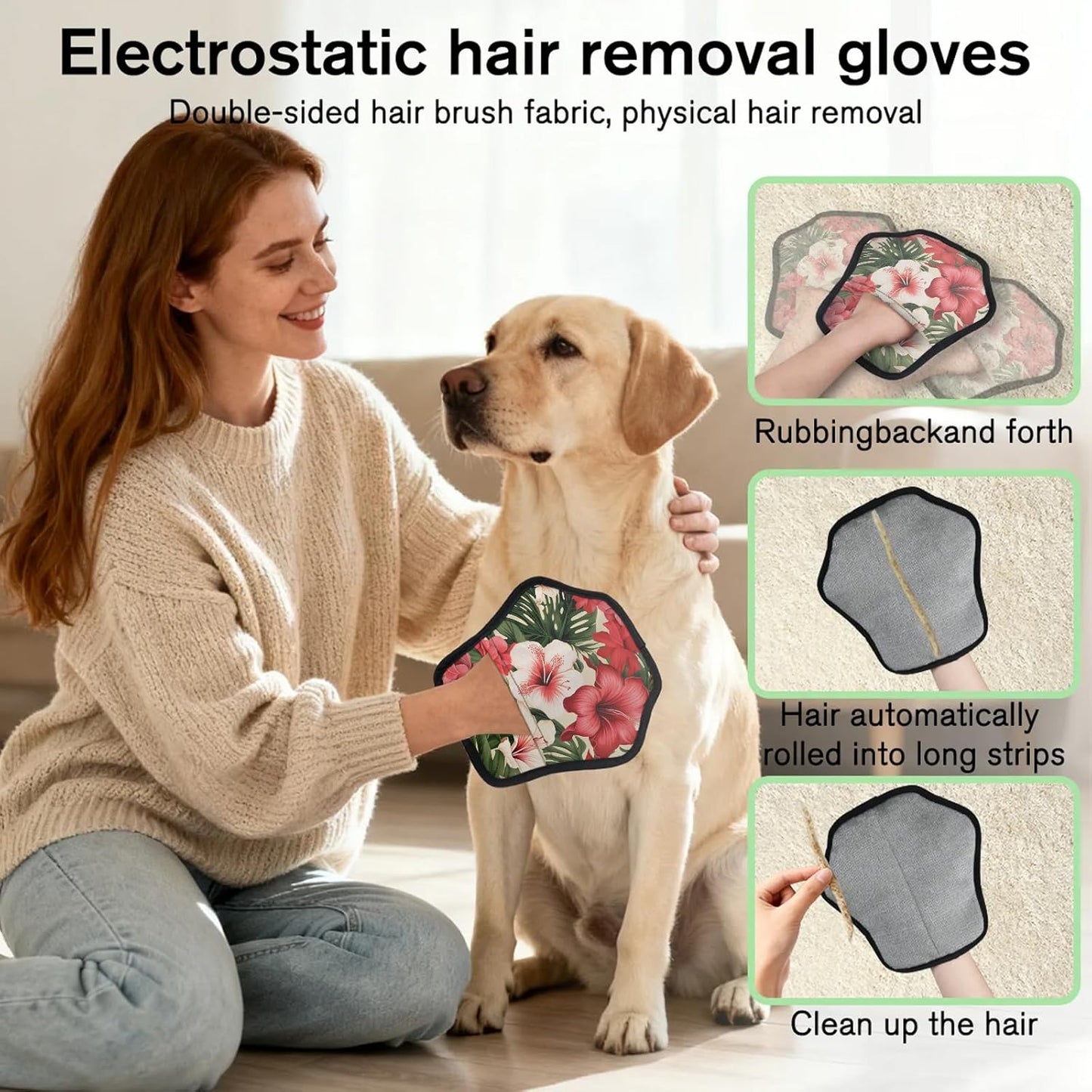Tropical Palm Trees Flower 2Pcs Electrostatic Reusable Pet