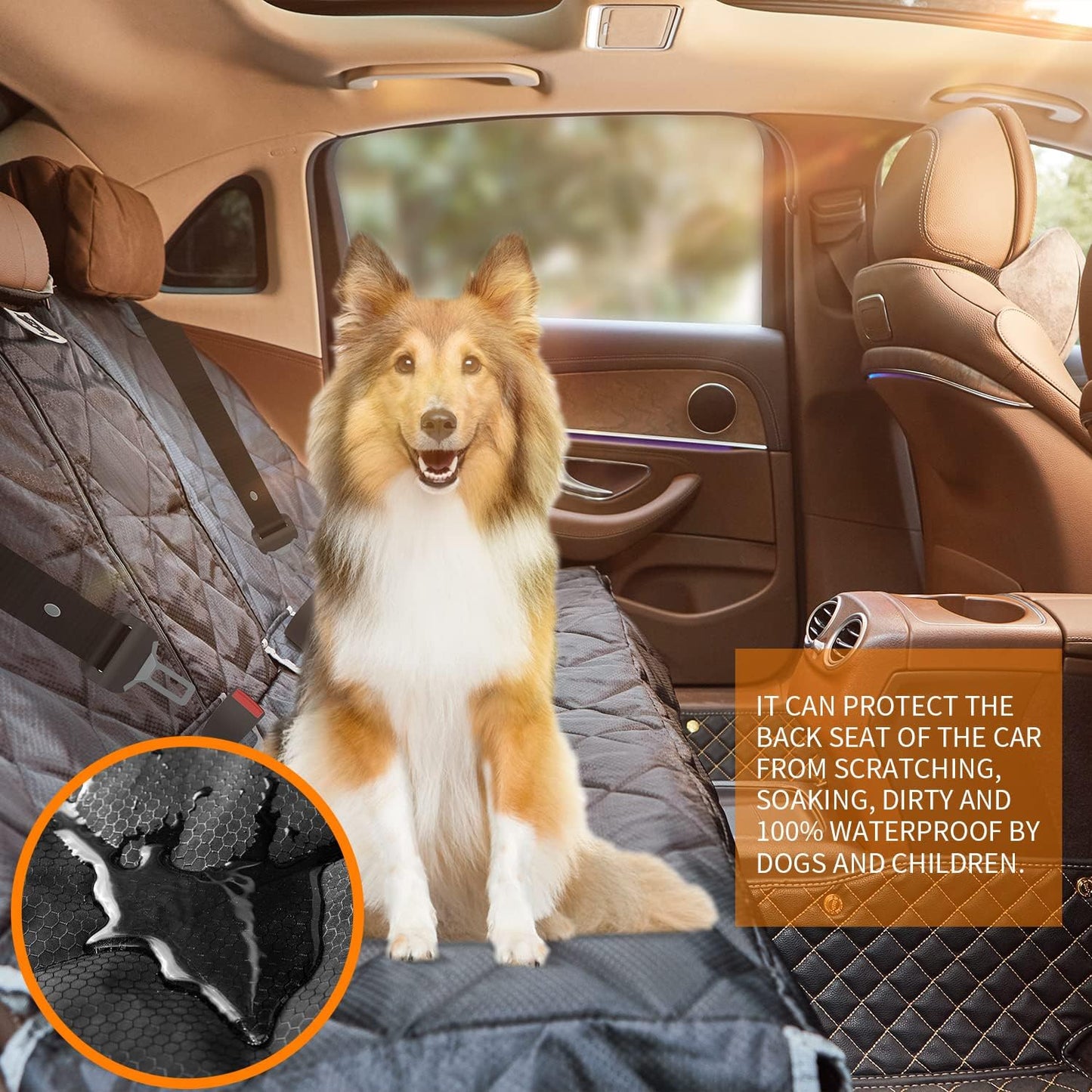 Bench Car Seat Cover Protector - Strong &