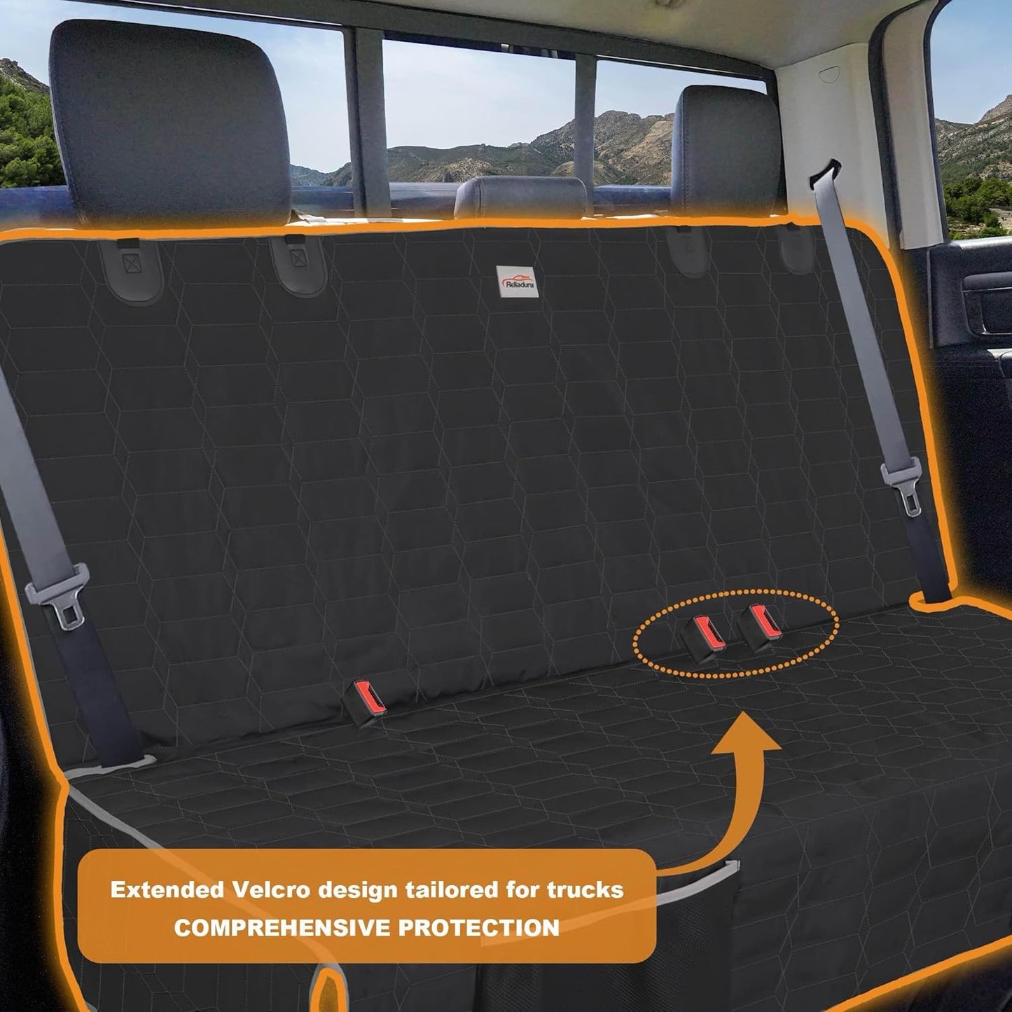 Dog Car Seat Cover for Back Seat,Washable Bench Seat Cover