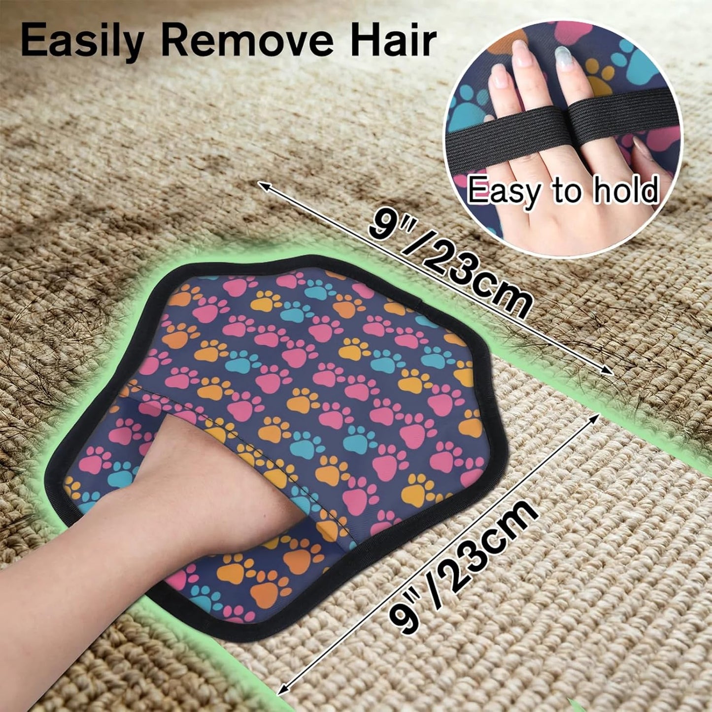 Dog Animal Paws 2Pcs Electrostatic Reusable Pet Hair