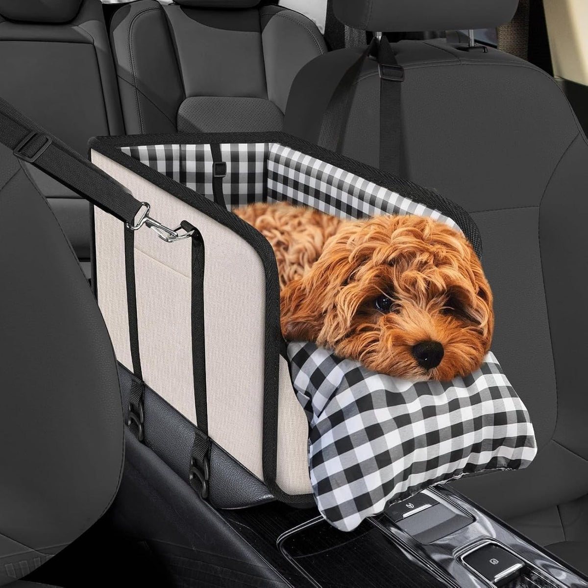 Console Dog Car Seat, Anti Collapse Pet Carseat Portable