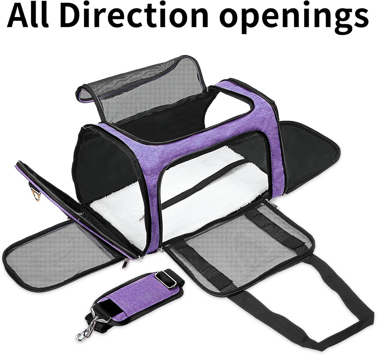 Soft-Sided Cat/Dog/Pet Carrier, Collapsible Pets Travel