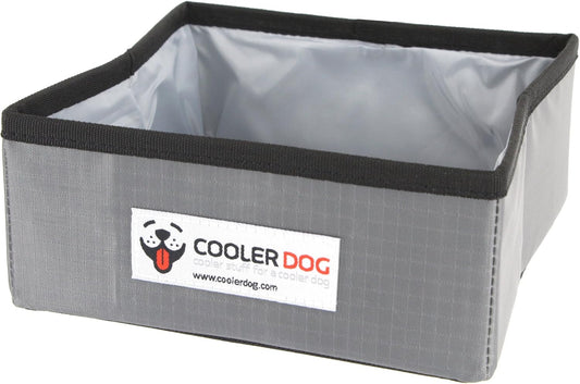 CoolerDog Pocket Bowl Collapsible Dog Bowl – Large Foldable Travel Dog Bowl for Food & Water (Large, 56 oz)