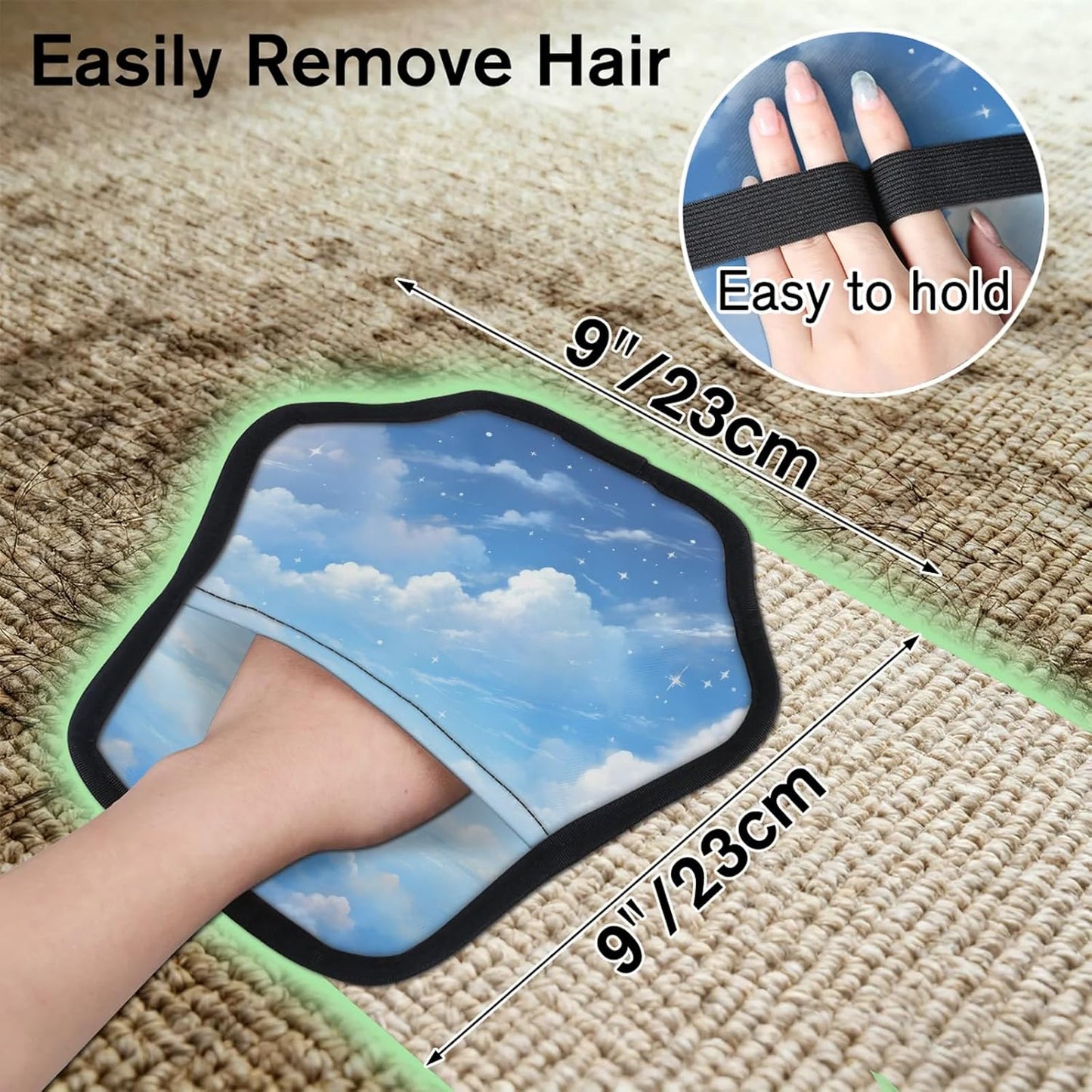 Blue Galaxy Pattern Print 2Pcs Electrostatic Reusable Pet