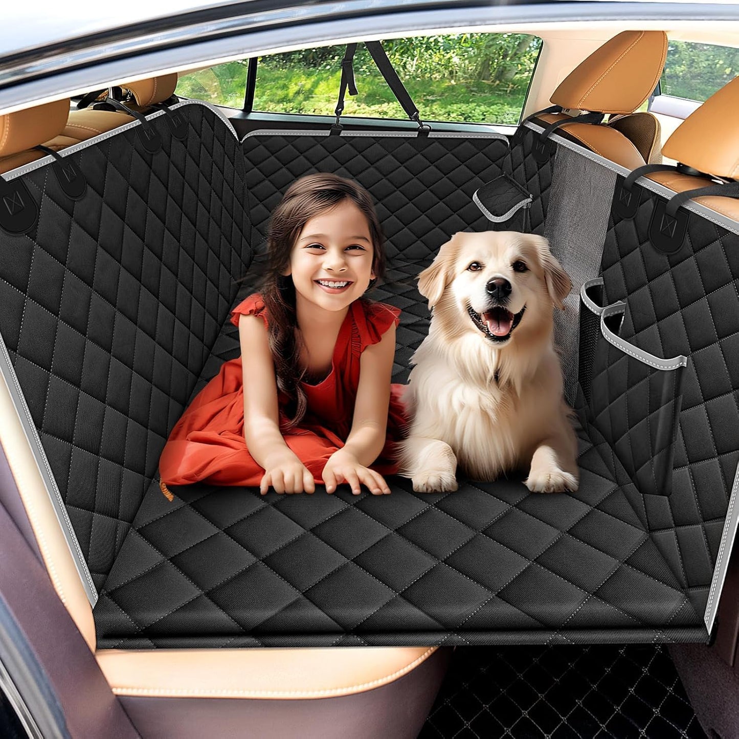 Dog Car Seat Cover for Back Seat, Back Seat Pet Cover with