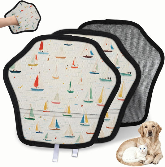 Pet Hair Removal Glove for Dogs Cats Reusable Washable Set