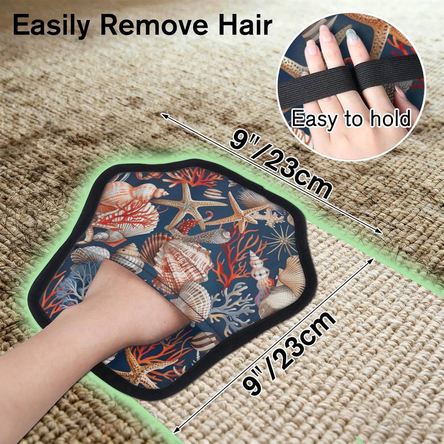 Nautical Coastal Seashell 2Pcs Electrostatic Reusable Pet