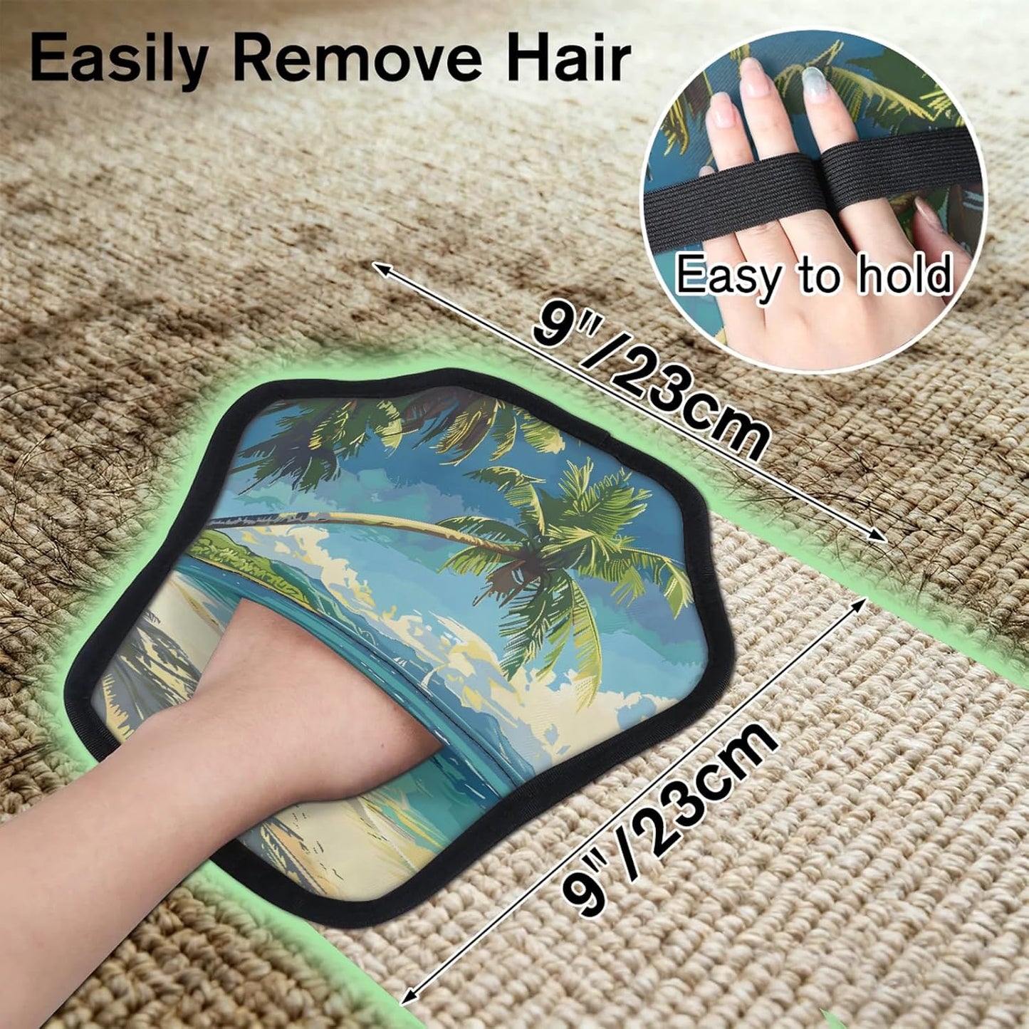 Tropical Palm Trees 2Pcs Electrostatic Reusable Pet Hair