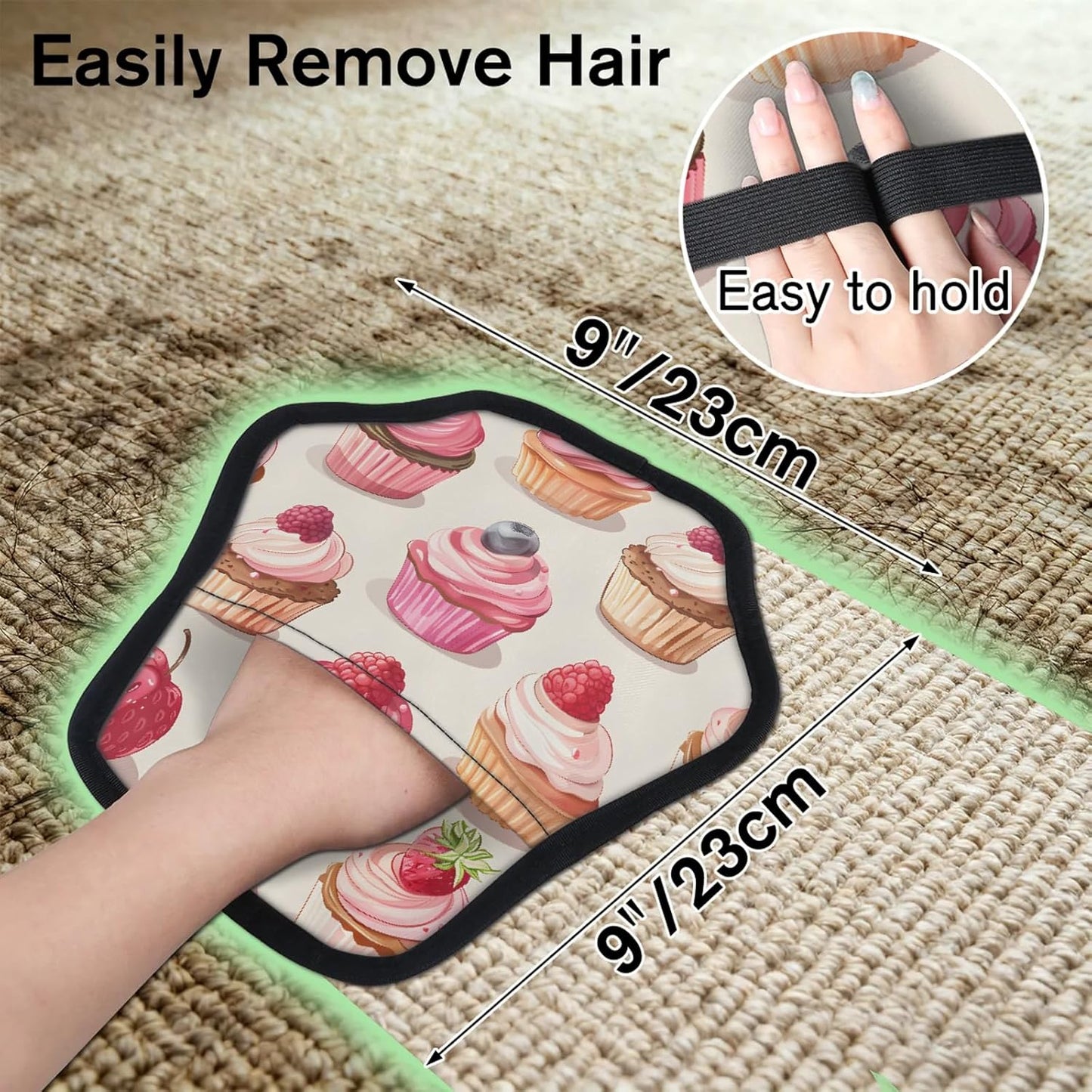 Sweets Cupcake Donut 2Pcs Electrostatic Reusable Pet Hair