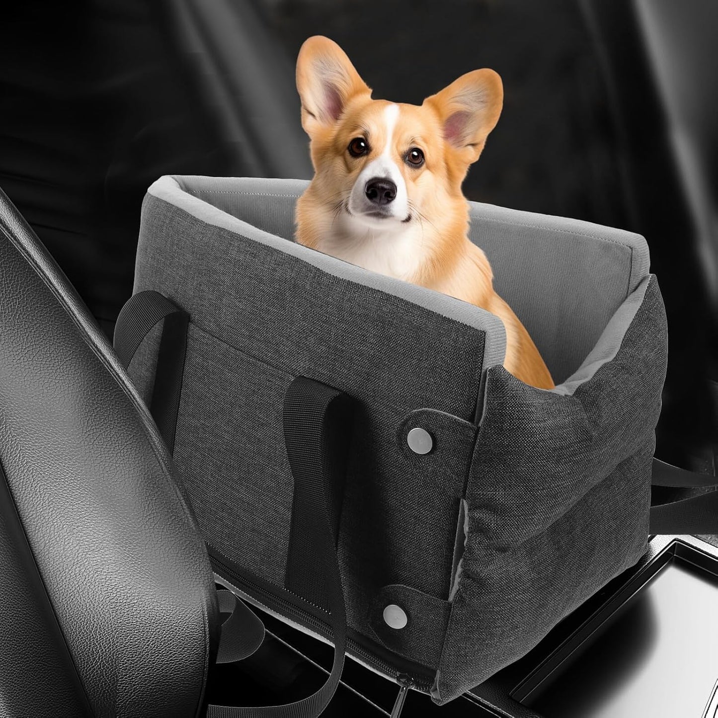 Universal Pet Seat , Deep Gray Washable Console Bucket Seat