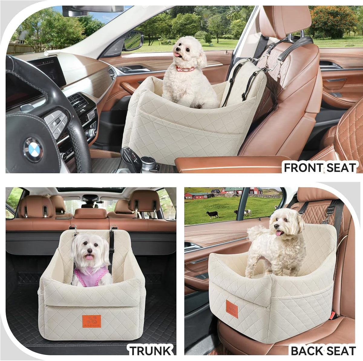 Dog Car Seat for Small/Medium Dogs, Dog Booster Car Seats