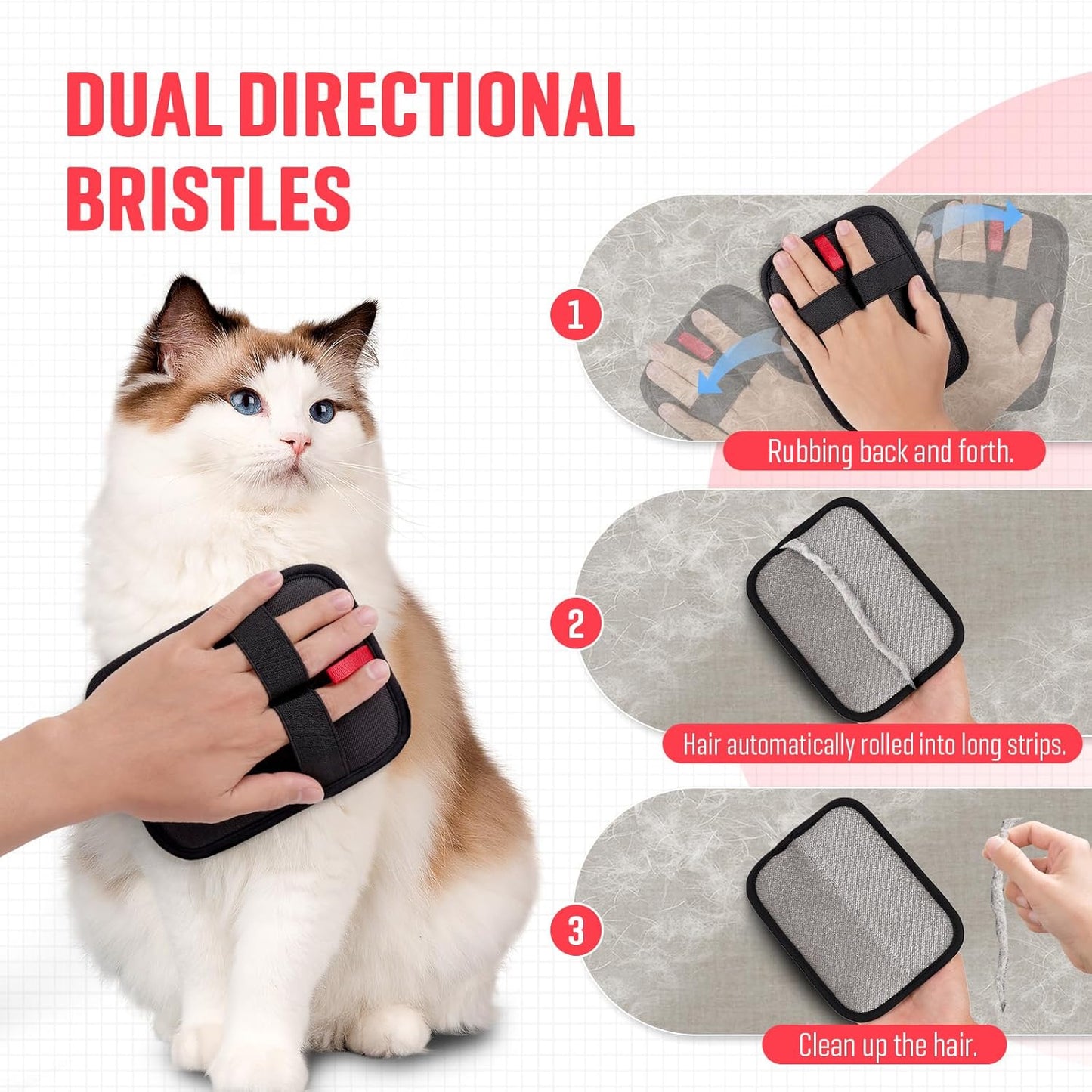 Pet Hair Remover, Electrostatic Pet Hair Removal Gloves