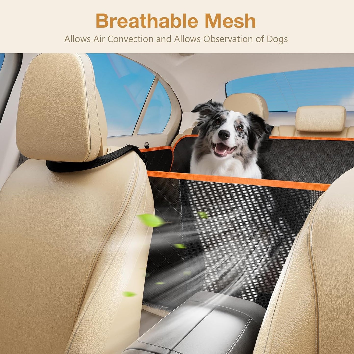 Dog Car Seat Cover for Back Seat, Back Seat Extender for