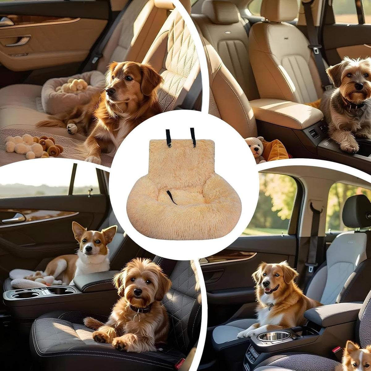 Dog Car Seat | Large Cat Car Seat Travel Cushion | Non-Slip