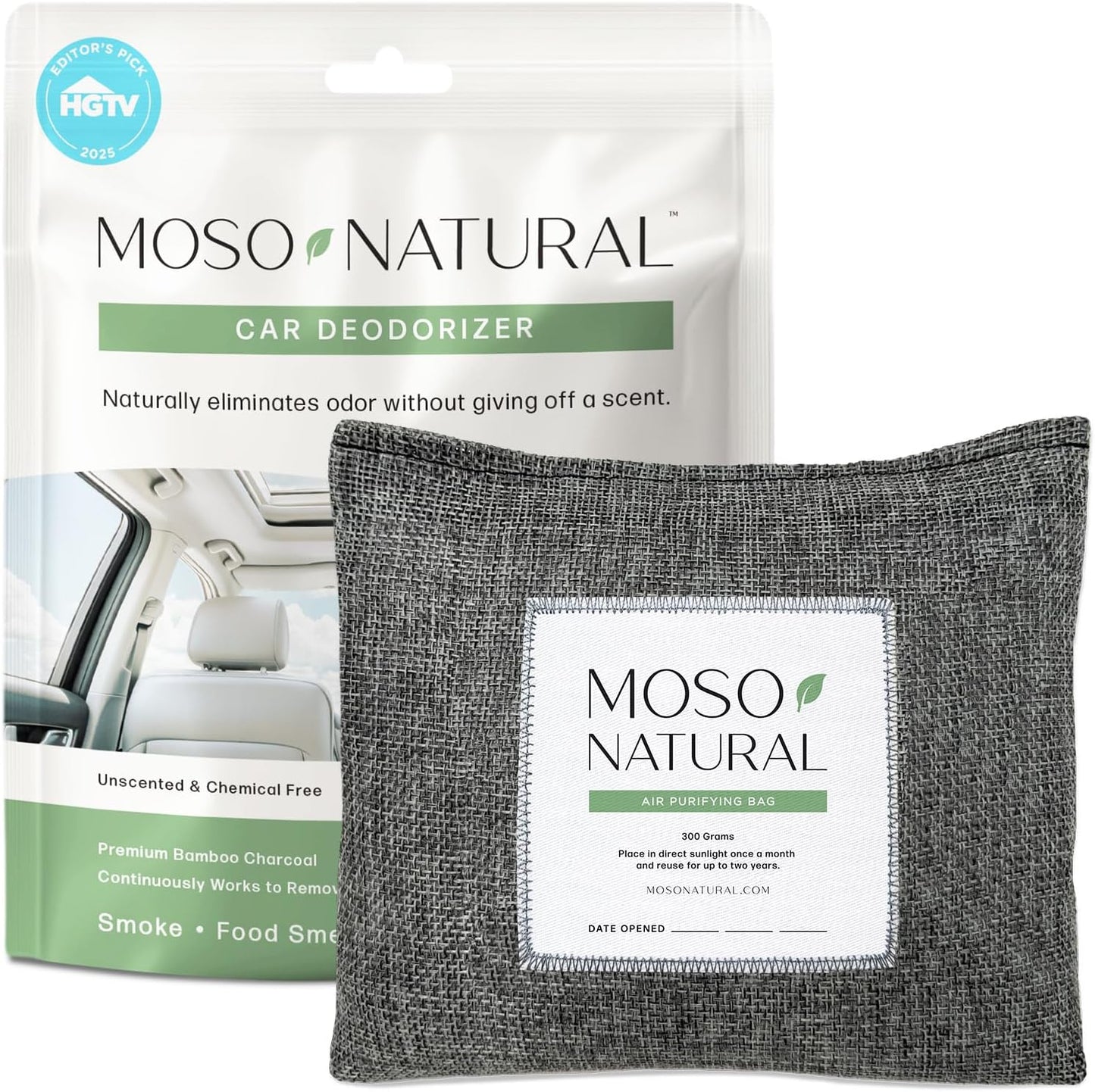 Charcoal Odor Absorber for Cars, 300g Bamboo Charcoal Air