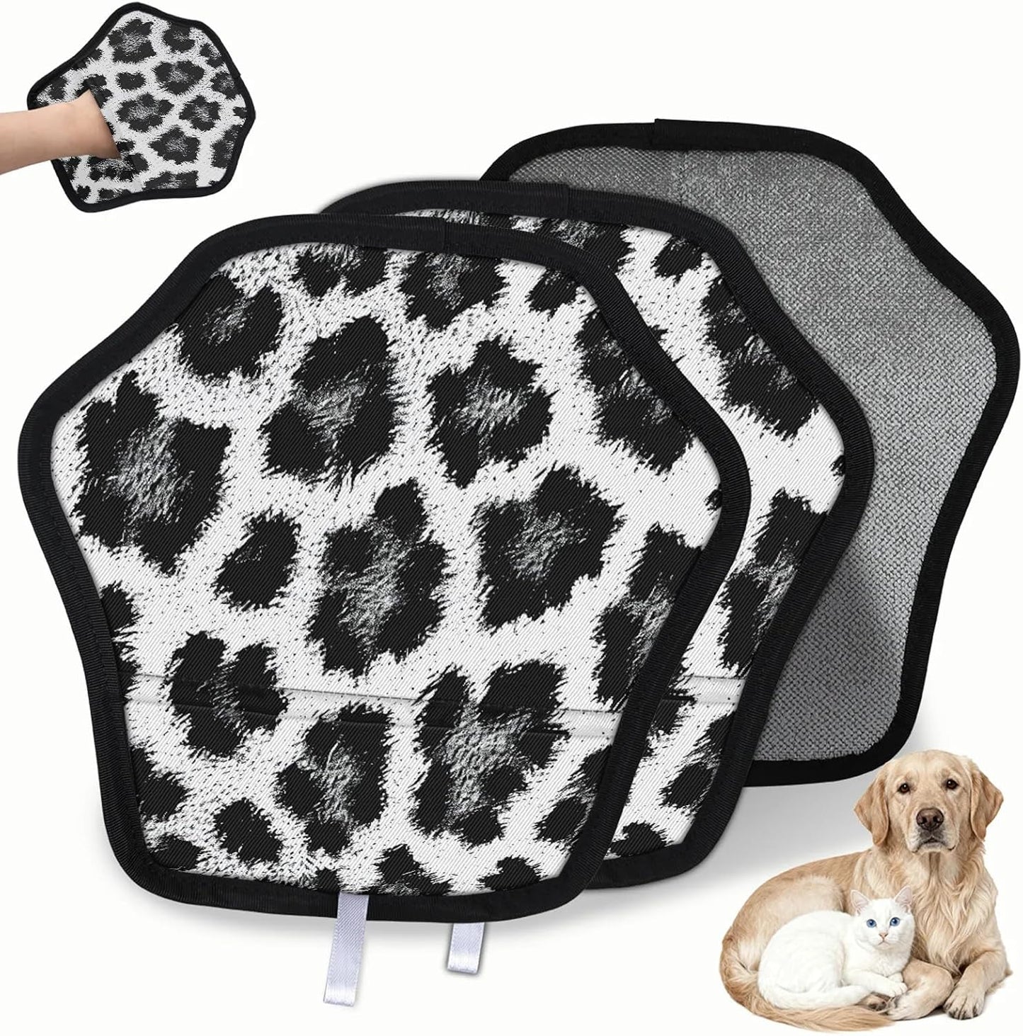 Snow Leopard 2Pcs Electrostatic Reusable Pet Hair Removal