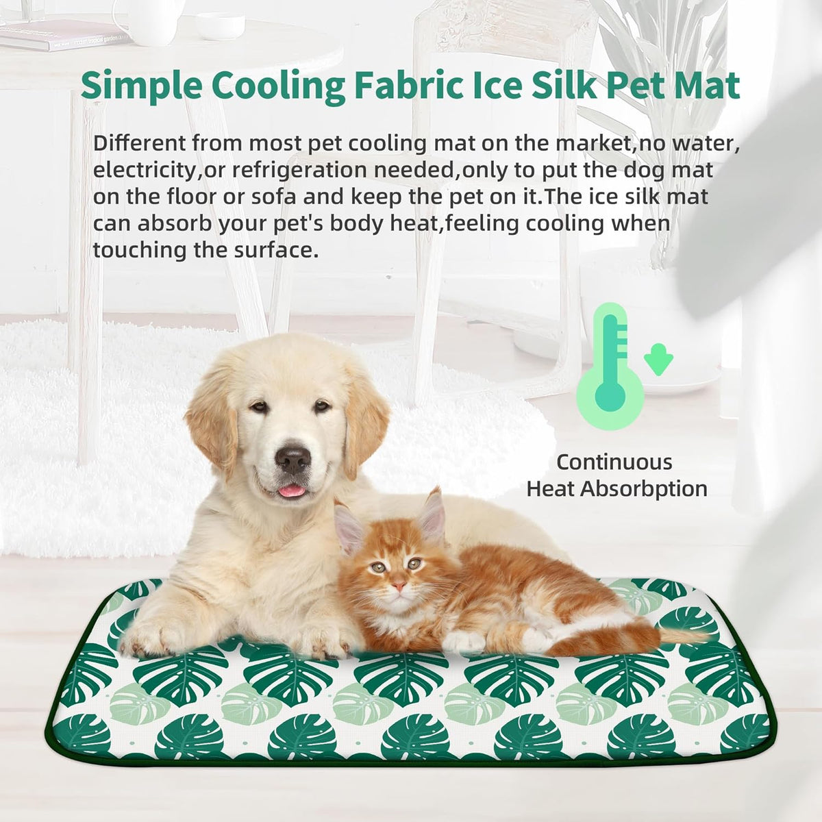 Pet Cooling Mat -Q-Max>0.345 Ice Silk Cooling Mat Portable