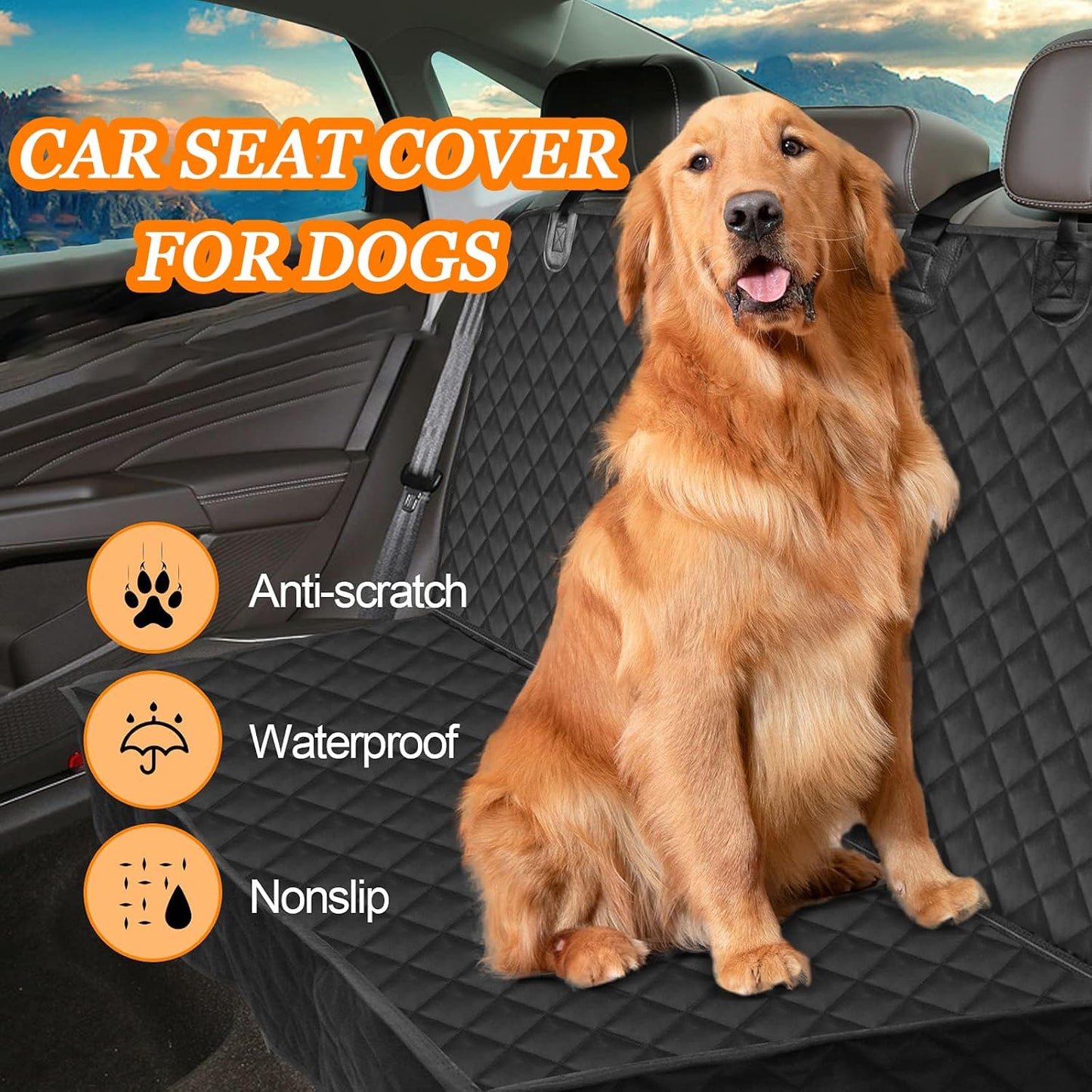 Dog Car Seat Cover Back Seats Protector for Toyota Tundra