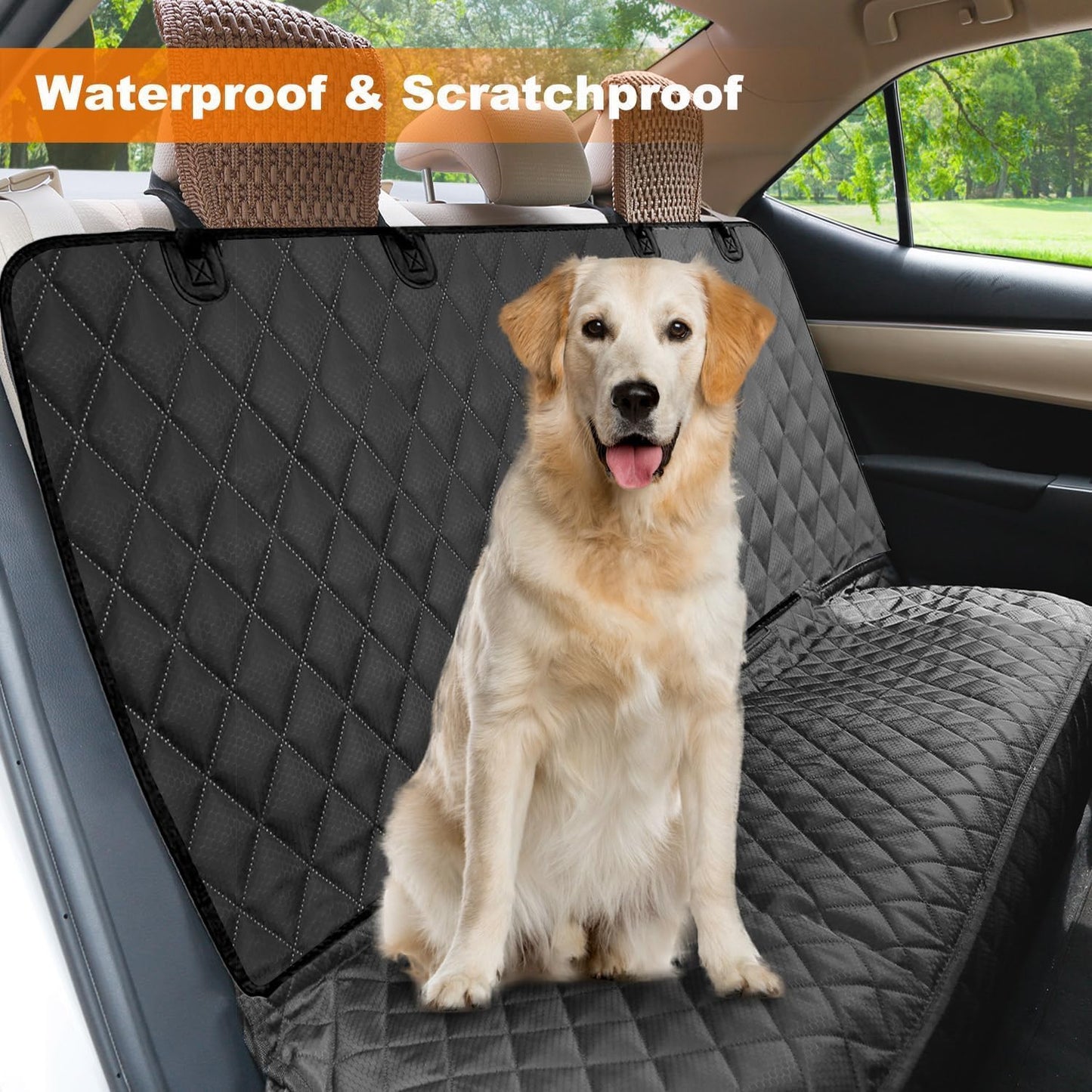 Waterproof Scratchproof Pet Bench Seat Covers for Cars