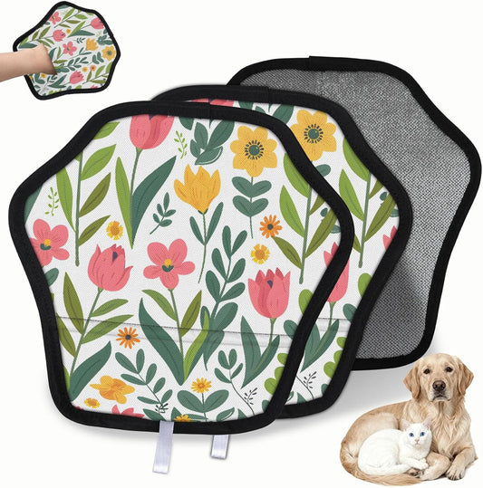 Pet Hair Removal Glove for Dogs Cats Reusable Washable Set