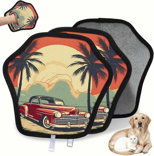 Classic Cars Design 2Pcs Electrostatic Reusable Pet Hair