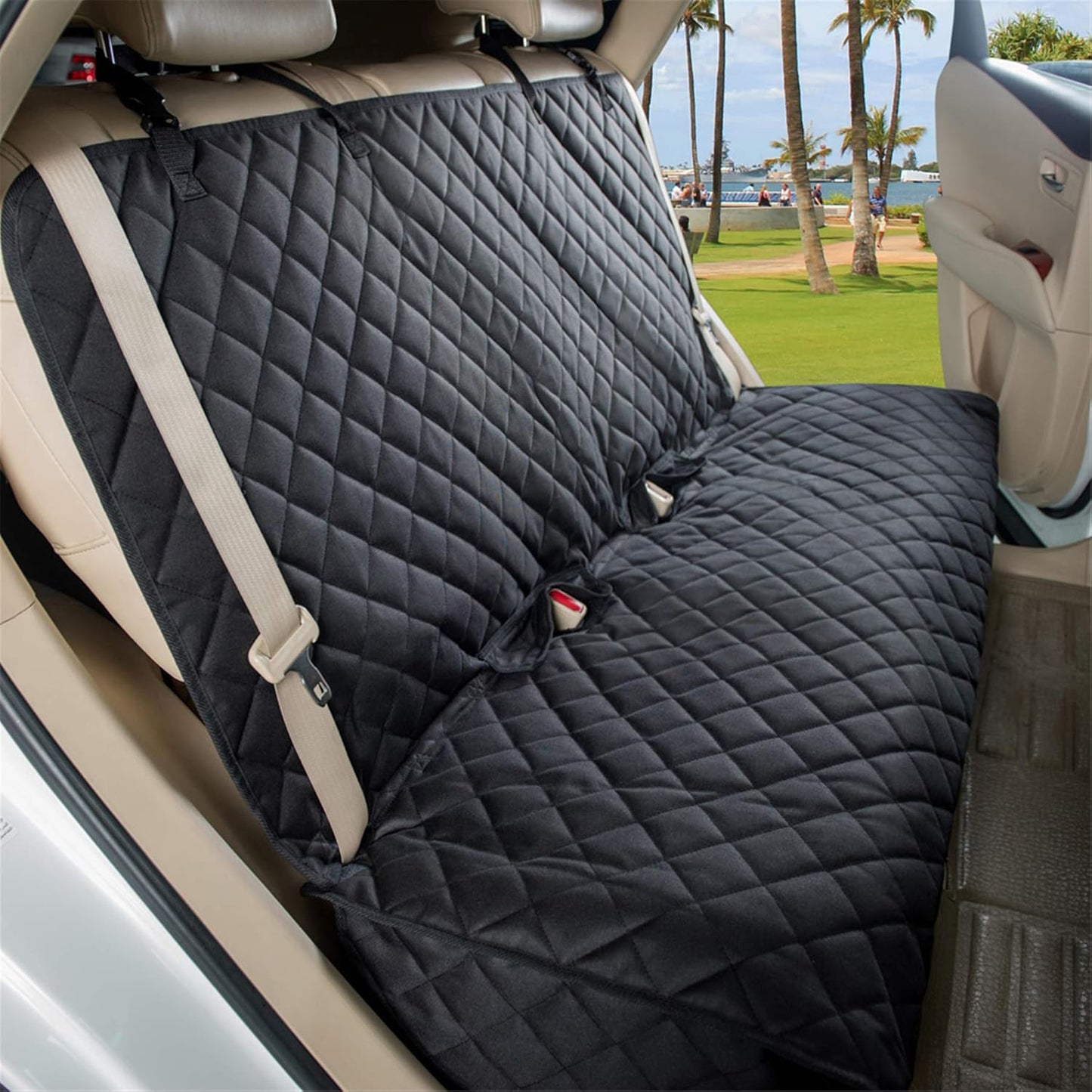 Bench Car Seat Cover Protector - Waterproof, Heavy-Duty and