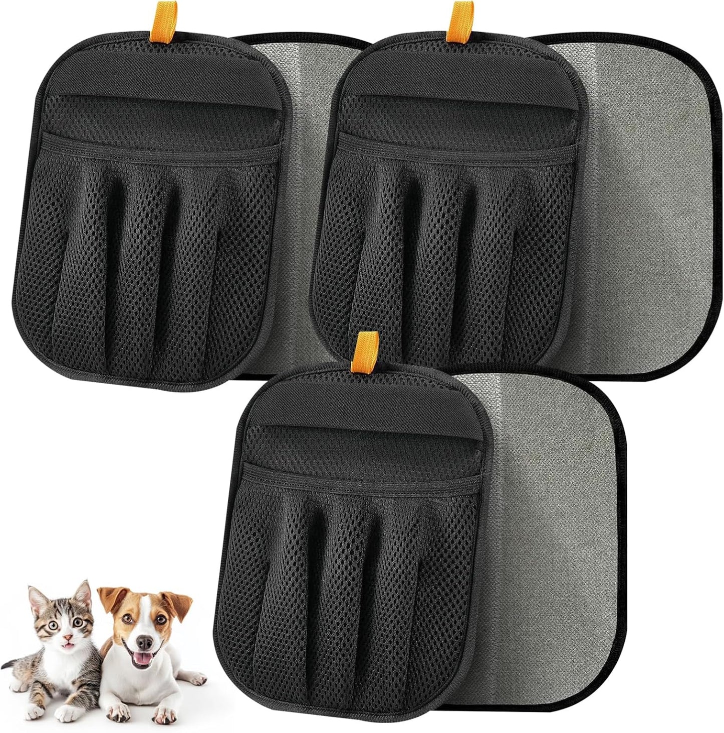 3 Pack Pet Hair Removal Glove,Electrostatic Pet Hair