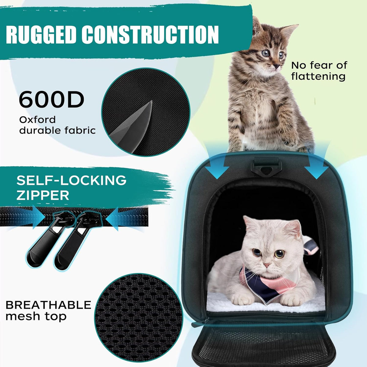 Dog Cat Carrier Pet Carriers for Small Medium Large Cats
