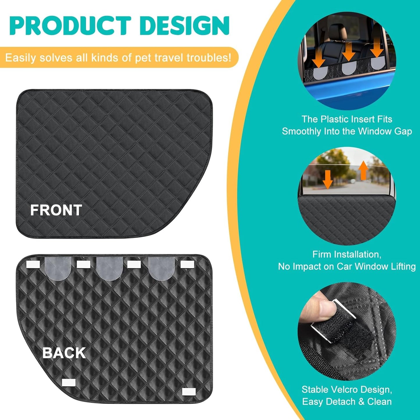 Dog Car Door Protector, 2 Pack Oversized Thickened Door