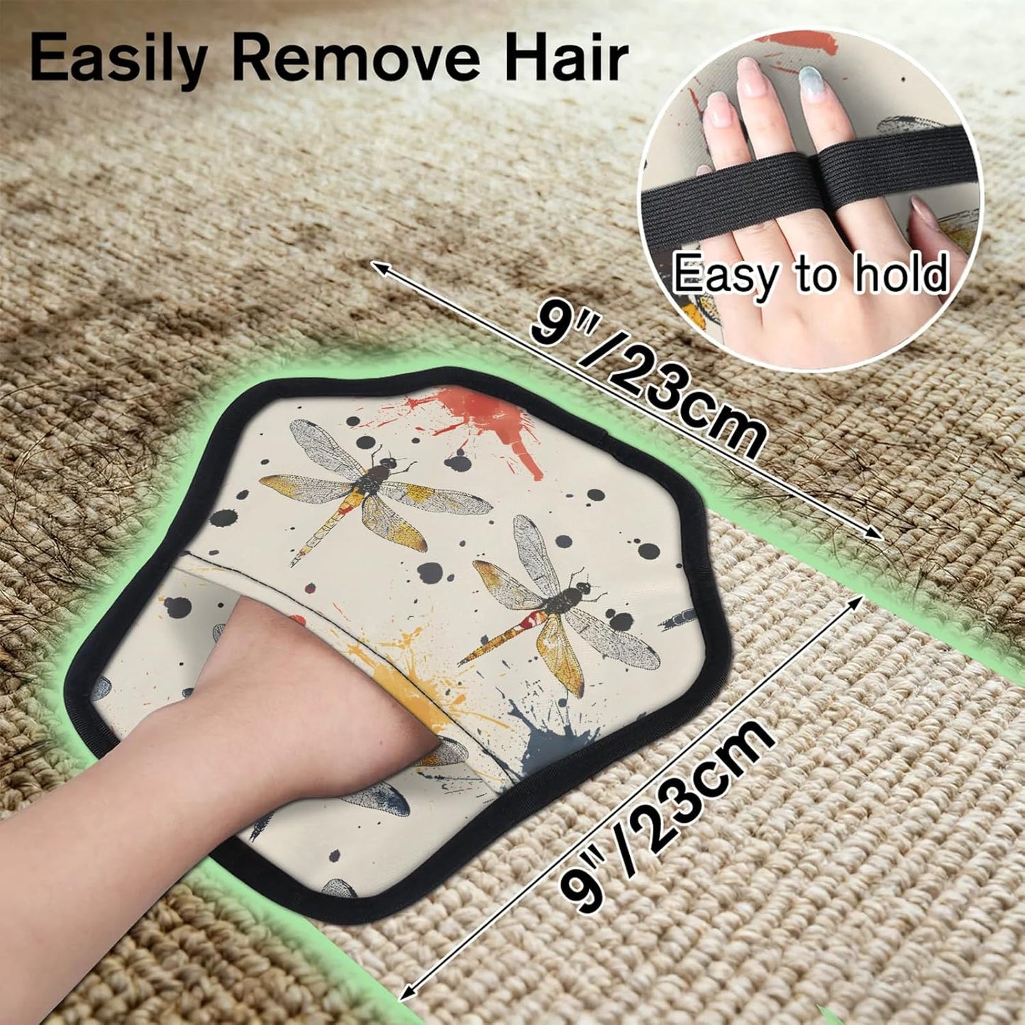 Boho Dragonfly 2Pcs Electrostatic Reusable Pet Hair Removal