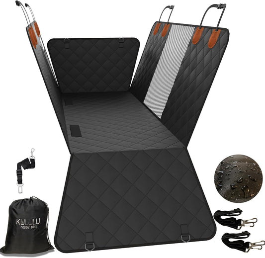 Dog Car Seat Cover for Back Seat, Dog Car Hammock with Mesh