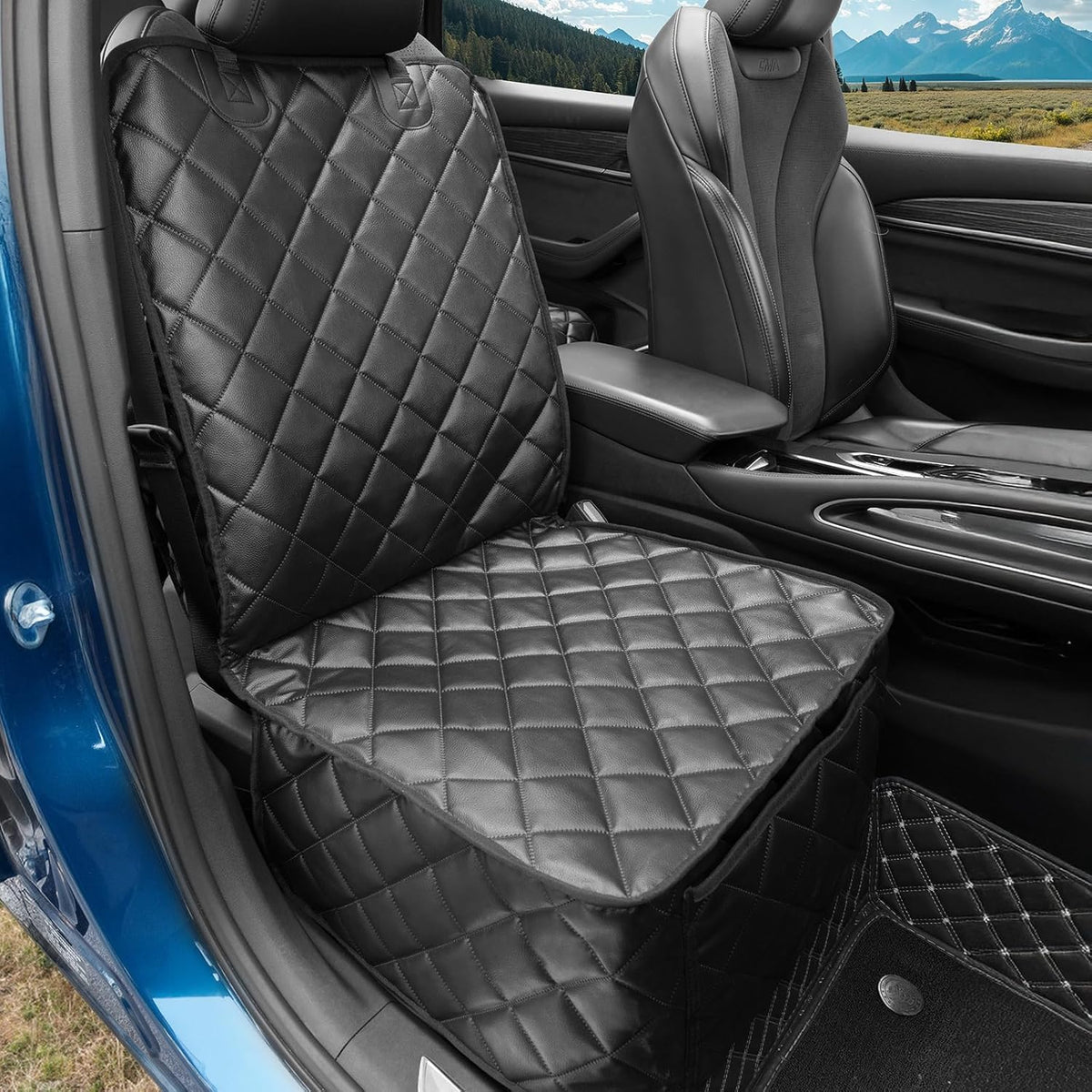 Car Seat Covers for Dogs–Waterproof PU Leather Car Front
