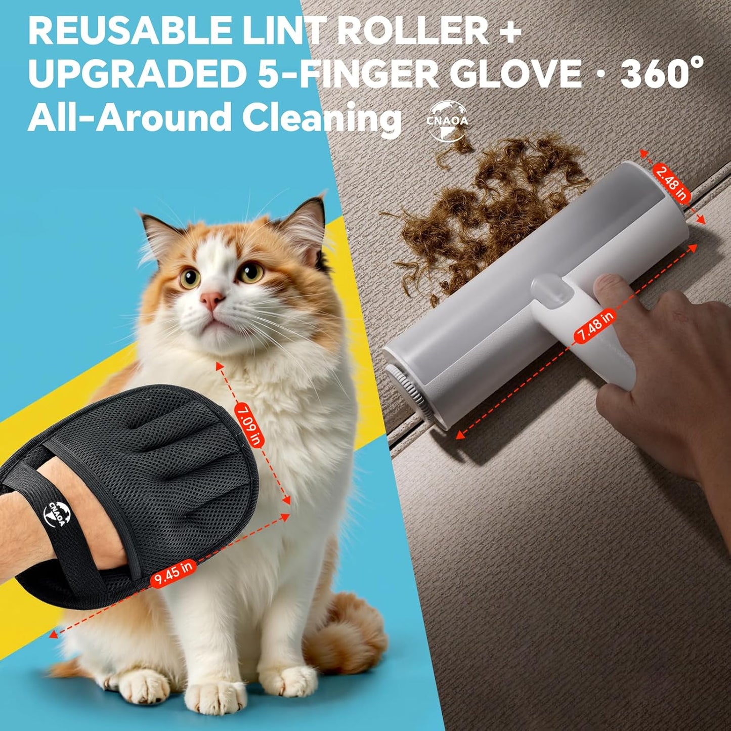Pet Hair Removal Set, Roller Pet Hair Remover, Pet Hair